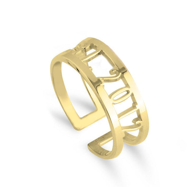 Personalized Cutout Ring,925 Silver,24K Gold/Rose Gold, Valentine&#39;s Day gift,Birthday gift,Mother&#39;s Day Gift,gifts for her,gifts for him