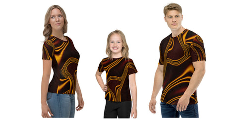 Gold Abstract Art T-shirt, Unisex, Adults,Kids, Christmas/Thanksgiving/Birthday/Anniversary/LGBTQ/Graduation/Homecoming/Housewarming Gifts