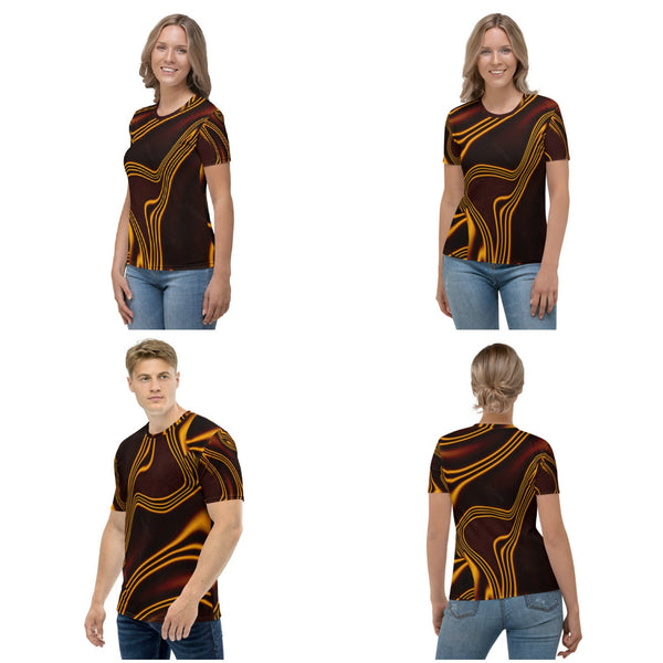 Gold Abstract Art T-shirt, Unisex, Adults,Kids, Christmas/Thanksgiving/Birthday/Anniversary/LGBTQ/Graduation/Homecoming/Housewarming Gifts