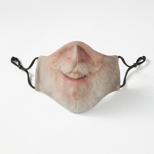 Smiling Santa,Grandpa/ Man with Beard Face Mask  Realistic   /. Washable,Funny Valentine Gift,Mask Gifts for Him