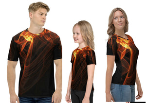 Fire Abstract Art T-shirt, Unisex, Adults,Kids, Christmas/Thanksgiving/Birthday/Anniversary/LGBTQ/Graduation/Homecoming/Housewarming Gifts