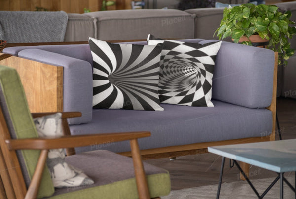 2 Style Vortex 3D Print Cushion & Cover in Linen, Suede, Satin, stylish home decor, Christmas,Thanksgiving/Housewarming/Birthday/Graduation