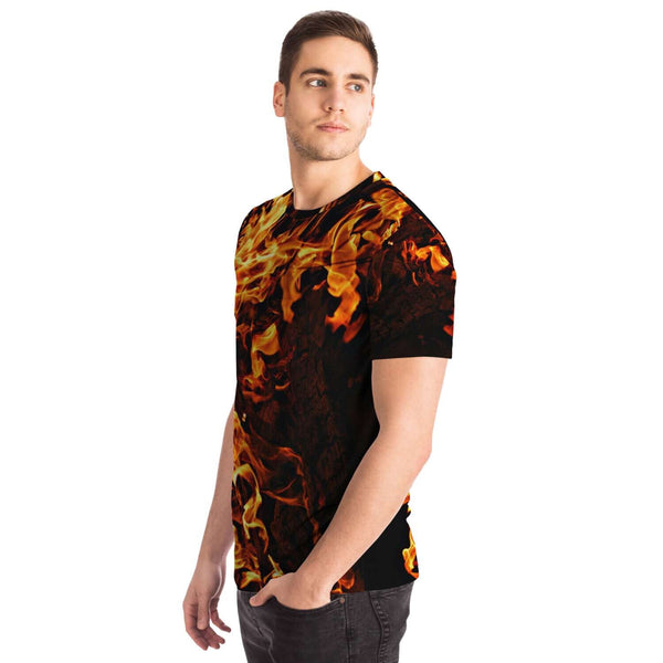 Fire Flames T-Shirt, Adult,Youth/Kids Unisex Lightweight T-shirt,Gift for Christmas/Thanksgiving/Birthday/Graduation/Halloween/Housewarming