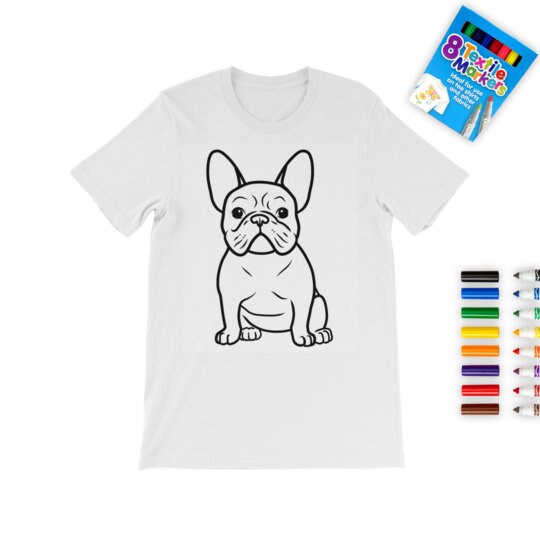 3Style Pug Dog Coloring T-Shirt, Unisex, Kids,Adults, Stay home,Christmas,Birthday,Anniversary Gift