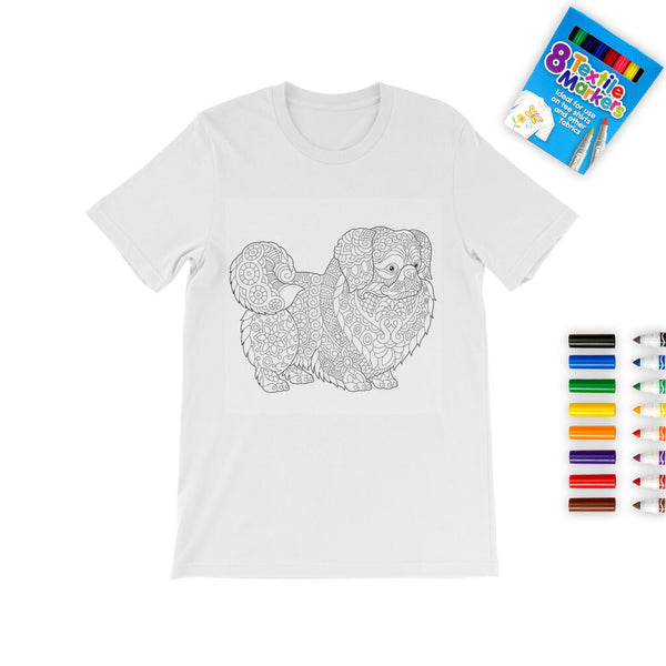 3Style Pug Dog Coloring T-Shirt, Unisex, Kids,Adults, Stay home/Christmas/Birthday/Anniversary Gift
