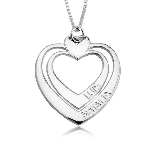 Personalized Engraved Heart Pendant Necklace,925 Silver,24K Gold/Rose Gold,Valentine&#39;s Day gift,Birthday gift,Mother&#39;s Day Gift,gift for her