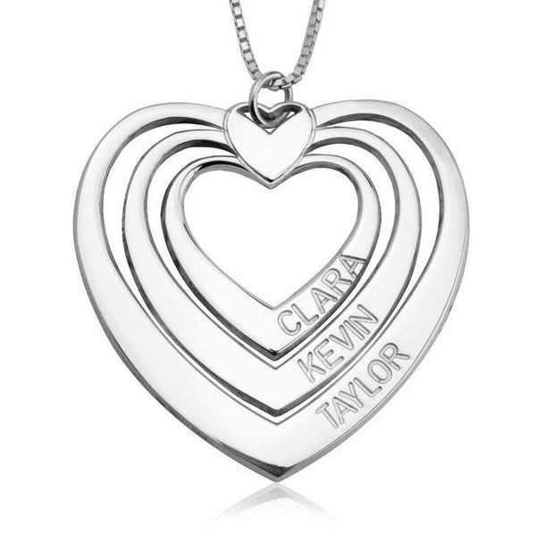 Personalized Engraved Heart Pendant Necklace,925 Silver,24K Gold/Rose Gold,Valentine&#39;s Day gift,Birthday gift,Mother&#39;s Day Gift,gift for her