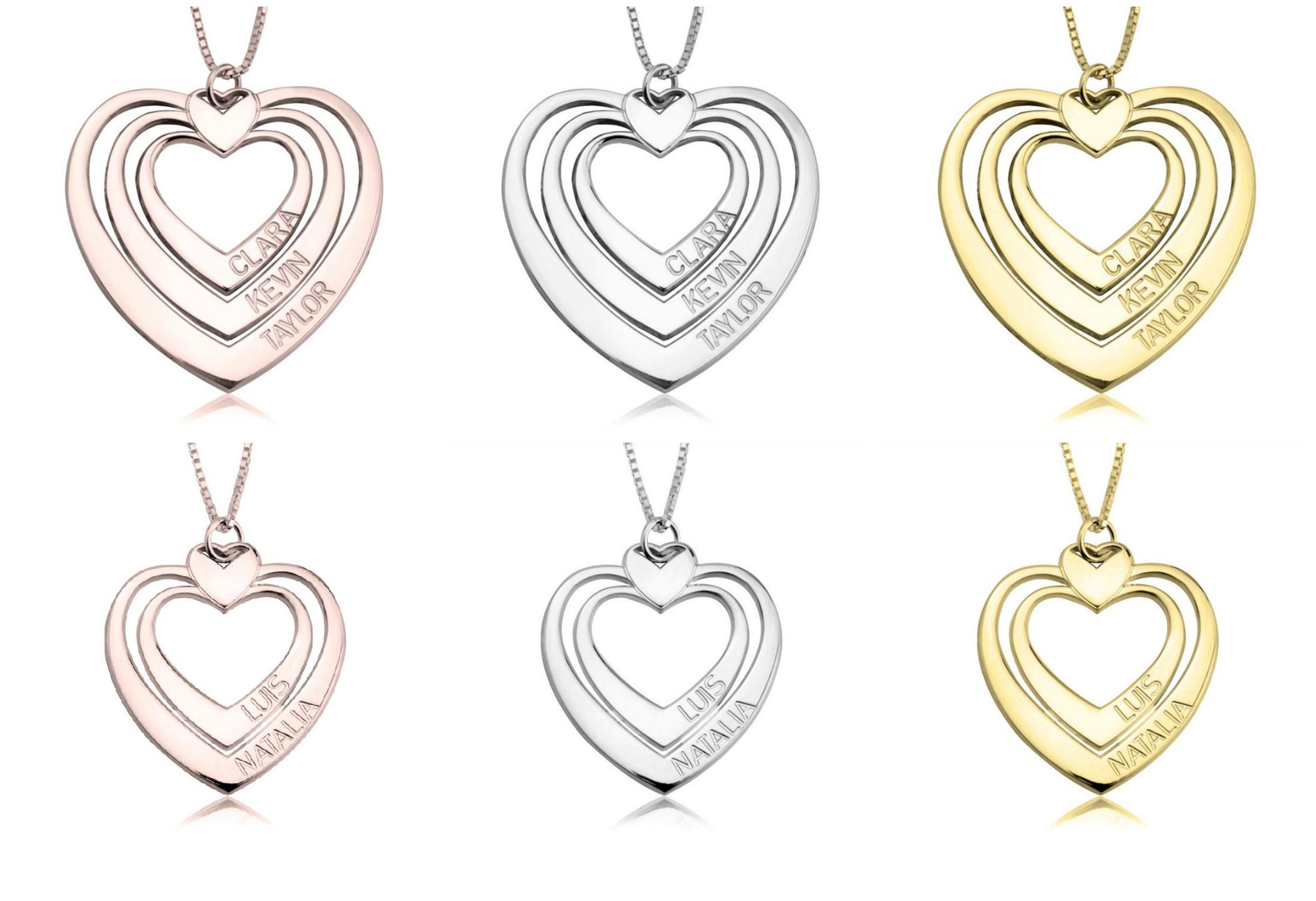 Personalized Engraved Heart Pendant Necklace,925 Silver,24K Gold/Rose Gold,Valentine&#39;s Day gift,Birthday gift,Mother&#39;s Day Gift,gift for her