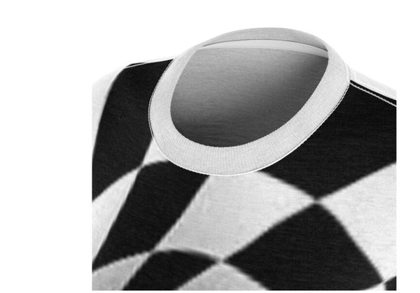 Checker Vortex Kids,Adults T-Shirt Optical illusion,Black/White Hypnotic Unisex T-shirt, Thanksgiving/bday/christmas gift
