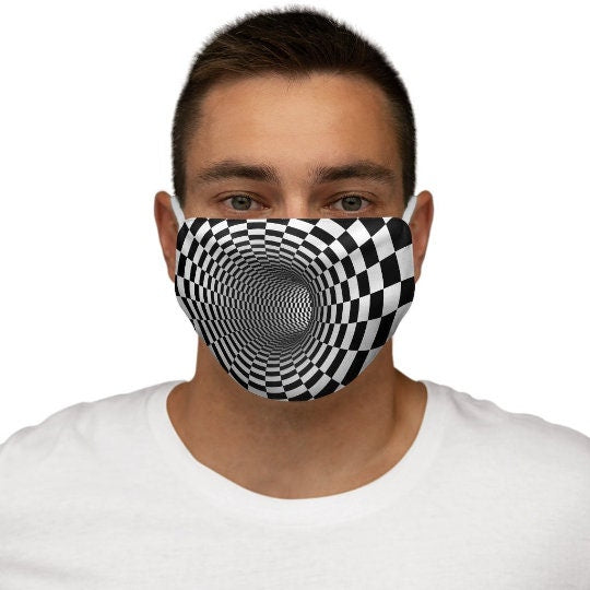 6 Vortex Illusion Optics Psychedelic Hypnotic Face Mask  Realistic  Fabric Mask for adults,kids. Reusable Washable,Funny Valentine&#39;s Gift