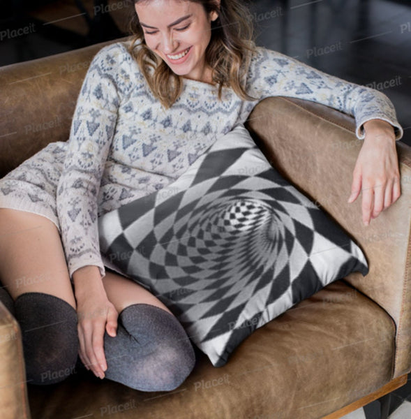 2 Style Vortex 3D Print Cushion & Cover in Linen, Suede, Satin, stylish home decor, Christmas,Thanksgiving/Housewarming/Birthday/Graduation