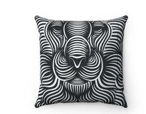 Lion Face optical illusion Cushion & Cover in Linen, Suede, Satin, home decor gifts, Christmas,Thanksgiving/Housewarming/Birthday/Graduation