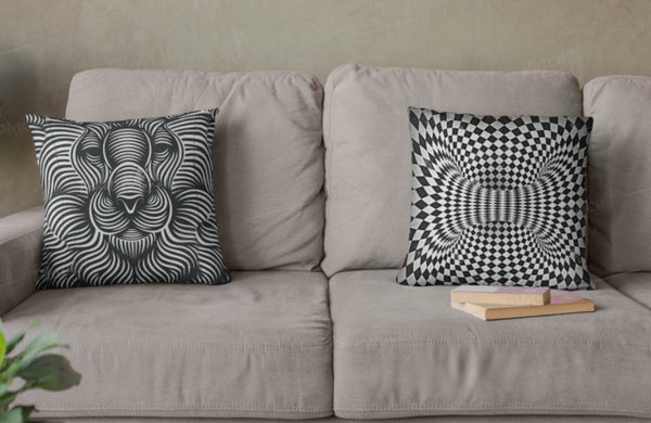 2 Style illusion 3D Print Cushion & Cover, stylish home decor, Christmas,Thanksgiving/Housewarming/Birthday/Graduation