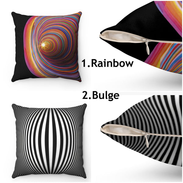 Optical illusion Printed Cushion Cover,Linen,Suede,Satin,home decor,Gift for Couples/Christmas/Housewarming/Birthday/Graduation/Valentine