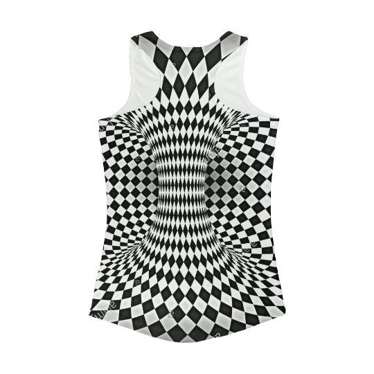 Optical Art Tank Top, Women ,3D Abstract Vortex, Unisex Lightweight T-shirt, 3D Printed, Christmas,Thanksgiving/Birthday/Graduation gift