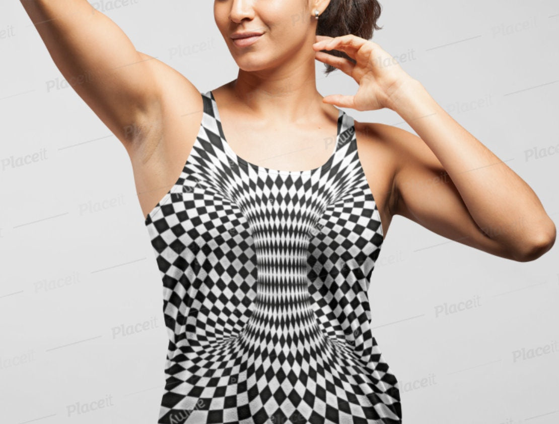 Optical Art Tank Top, Women ,3D Abstract Vortex, Unisex Lightweight T-shirt, 3D Printed, Christmas,Thanksgiving/Birthday/Graduation gift