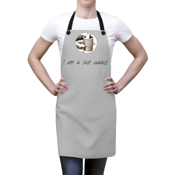 Pot Addict Apron, Pottery Clay Art Studio Printed Apron, Potters,Unisex, Christmas/Thanksgiving/Birthday Gift, Cute Valentine Gift