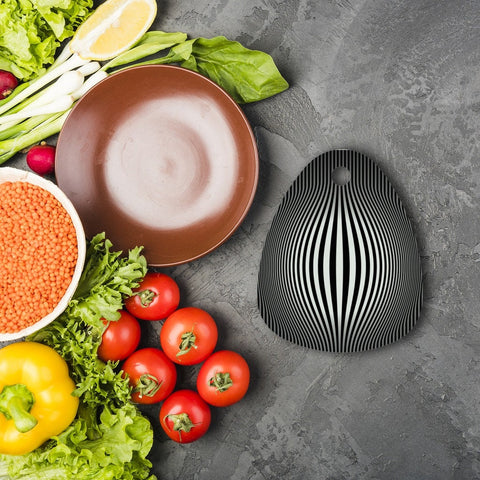 Bulge Optics Glass Cutting Board,Teardrop,serving board.Christmas/Thanksgiving/Housewarming/Birthday/Anniversary/Graduation Gift