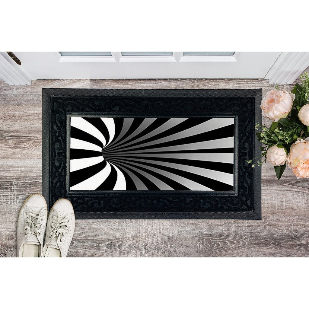 Linear vortex Heavy Duty Door Mat,Personalised,Housewarming,Home decor/New couple/Christmas/New Year/Anniversary/Birthday/Friends Gifts
