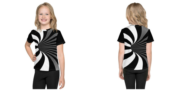 Linear Vortex T-shirt, Optical illusion, Hypnotic,black & white Unisex, Adults,Kids, Christmas/Thanksgiving/Birthday/Anniversary/LGBTQ Gifts