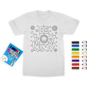 Be Kind Coloring T-Shirt, Unisex, Be Kind pattern, Kids,Adults, Stay home/Christmas/Birthday/Anniversary Gift