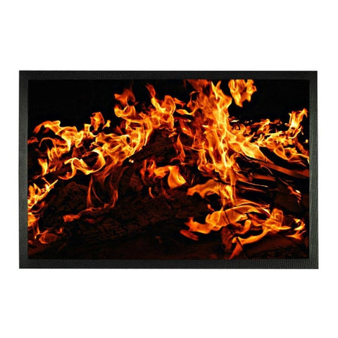 Fire Flames Doormat Printed,Personalised,Housewarming,Home decor/Couples/Thanksgiving/Christmas/New Year/Anniversary/Birthday/Friends Gifts