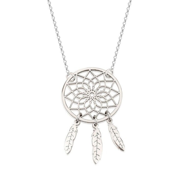 DreamCatcher Mystic Necklace,Sterling Silver,24K Gold/Rose Gold Plating, New Year/Spiritual/Valentine/Birthday/Anniversary/Friends Gifts