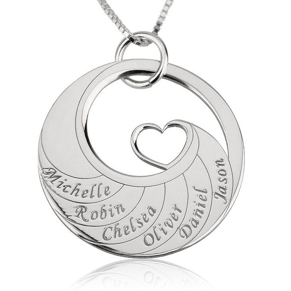 Personalized Engraved Heart Necklace,925 Silver,24K Gold/Rose Gold Plate,Valentine&#39;s Day gift,Birthday gift,Mother&#39;s Day Gift,gift for her,