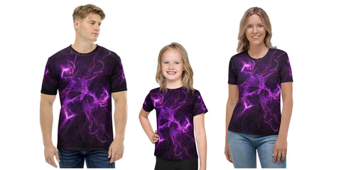 Purple Abstract Art T-shirt, Unisex, Adults,Kids, Christmas/Thanksgiving/Birthday/Anniversary/LGBTQ/Graduation/Homecoming/Housewarming Gifts