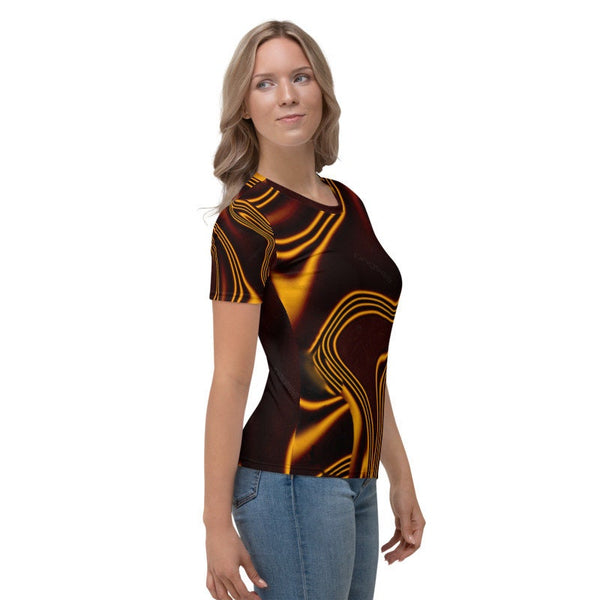 Gold Abstract Art T-shirt, Unisex, Adults,Kids, Christmas/Thanksgiving/Birthday/Anniversary/LGBTQ/Graduation/Homecoming/Housewarming Gifts