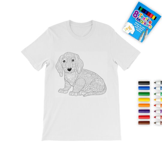 3Style Pug Dog Coloring T-Shirt, Unisex, Kids,Adults, Stay home/Christmas/Birthday/Anniversary Gift