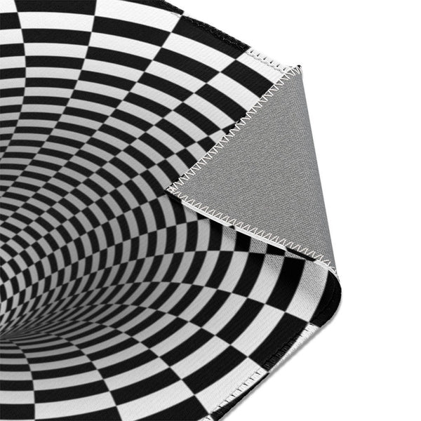 Checker Vortex Area Rug,Optical illusion decor,Housewarming Gift,Anniversary/Birthday Gift,Graduation Gift,Easter/Mother&#39;s Day gift for Her