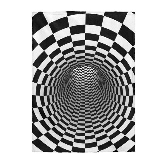 Checker Vortex Blanket Velveteen Plush,Sofa Throw,TV-time Snuggle Blanket,Winter Cuddle Blanket,Christmas,Thanksgiving/Graduation/Occasion