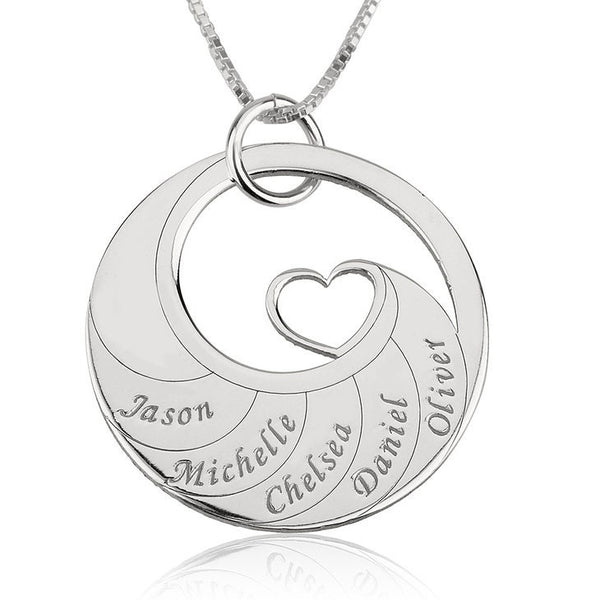 Personalized Engraved Heart Necklace,925 Silver,24K Gold/Rose Gold Plate,Valentine&#39;s Day gift,Birthday gift,Mother&#39;s Day Gift,gift for her,