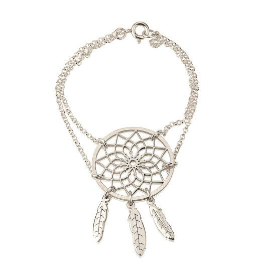 Matching DreamCatcher Bracelet & Pendant Set,S-Silver,24K Gold,Rose Gold,Housewarming,New Year,Spiritual,Valentine,Birthday/Anniversary Gift