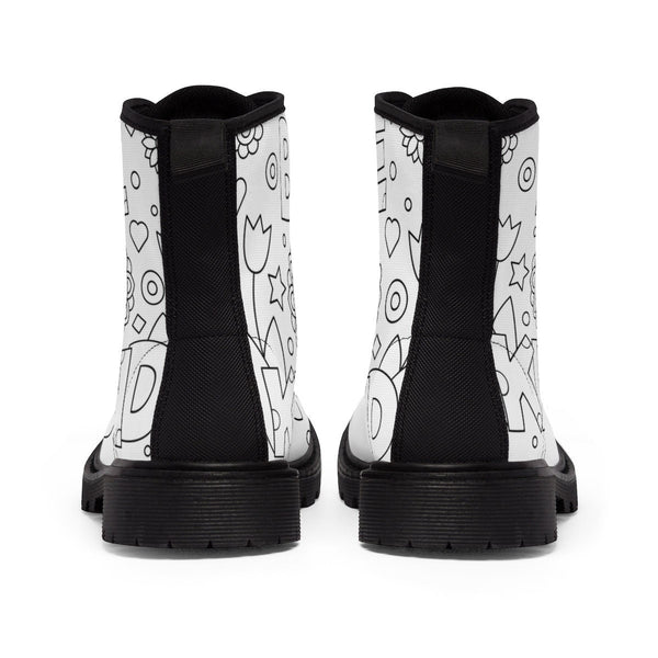 Be Kind Paintable Canvas Boots,Casual Hiking,Realistic print, Birthday/His/Hers/Couples Gift/Graduation/Valentine Gift