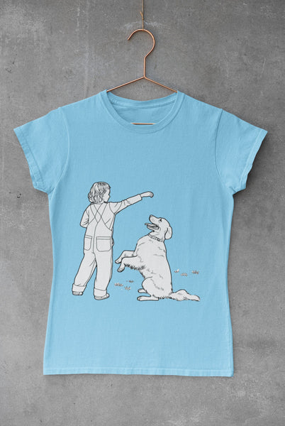 Little Girl Labrador Retriever DIY Coloring T-shirt,Fabric Pens,Valentine,Easter,Christmas,Thanksgiving,Birthday,Graduation,Anniversary gift