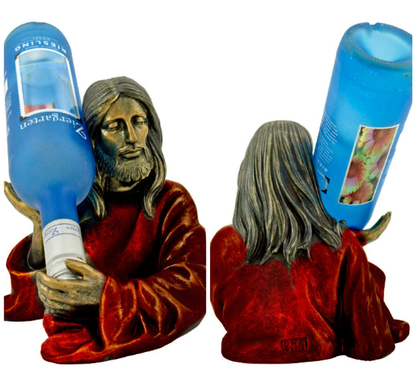 Jesus Sculpture Wine holder,Mother&#39;s Day Gift,Wine lovers gift,Birthday Gifts,Easter Gift,Housewarming Gift,Christian gift,dining room decor