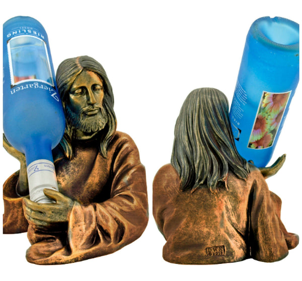 Jesus Sculpture Wine holder,Mother&#39;s Day Gift,Wine lovers gift,Birthday Gifts,Easter Gift,Housewarming Gift,Christian gift,dining room decor