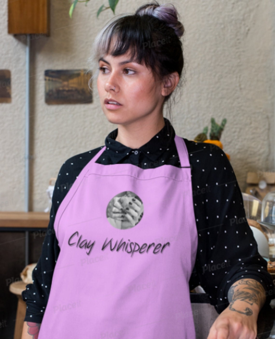 Clay Whisperer Apron, Pottery Clay Art Studio Printed Apron, Potters,Unisex, Christmas/Thanksgiving/Birthday Gift, Cute Valentine Gift