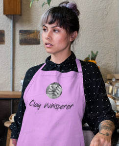 Clay Whisperer Apron, Pottery Clay Art Studio Printed Apron, Potters,Unisex, Christmas/Thanksgiving/Birthday Gift, Cute Valentine Gift