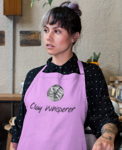 Clay Whisperer Apron, Pottery Clay Art Studio Printed Apron, Potters,Unisex, Christmas/Thanksgiving/Birthday Gift, Cute Valentine Gift