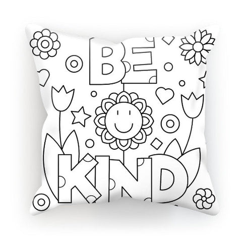 Be Kind Coloring Cushion & Cover in Linen, Suede, Satin, Gifts for Her, home decor gifts, /Birthday/Graduation, Valentine Gift