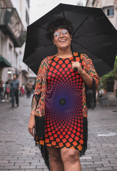 Sunrise Vortex T-shirt Dress,Optical Illusion Dress,Gifts For Her,Athletic Dress, Short Sleeve Dress,A-line tank dress,Op Art Birthday Gift