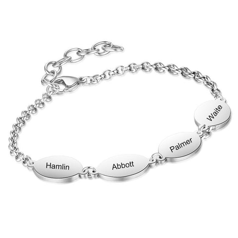 Personalized Mother&#39;s Bracelet,Engraved Kids Names,Stainless Steel,Mother&#39;s Day Gift,Birthday gifts for Her,Gifts for Mom,Mom Jewelry