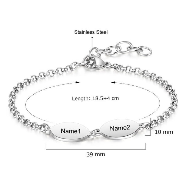 Personalized Mother&#39;s Bracelet,Engraved Kids Names,Stainless Steel,Mother&#39;s Day Gift,Birthday gifts for Her,Gifts for Mom,Mom Jewelry