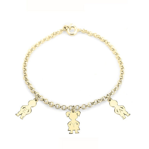 Personalized Mother&#39;s Kids Initials Charm Bracelet,925 Silver,24K Gold,Rose Gold,Mother&#39;s Day Gift,Birthday gifts for Her,gifts for Mom