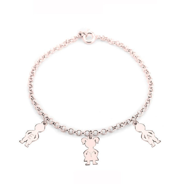 Personalized Mother&#39;s Kids Initials Charm Bracelet,925 Silver,24K Gold,Rose Gold,Mother&#39;s Day Gift,Birthday gifts for Her,gifts for Mom