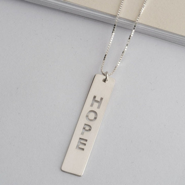 Personalized Vertical Bar Pendant Necklace,925 Silver,24K/Rose Gold,Graduation Gift,Mother&#39;s Day Gift,Birthday Gift for Her,Engagement Gift