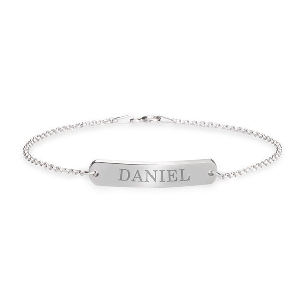 Personalized Classic Name Bar Bracelet,925 Silver, 24k Gold,Rose Gold,Mother&#39;s Day Gift,Birthday,Couple Gifts,Gifts for Him,Gifts for Her